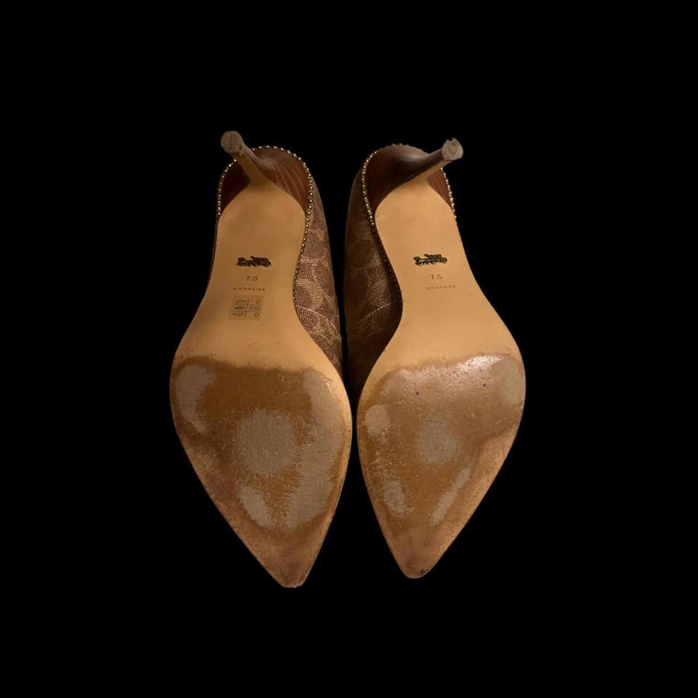 Coach Women's Brown and Tan Court - Picture 4 of 5